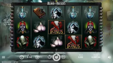 Bonus feature in online slot Blood Suckers